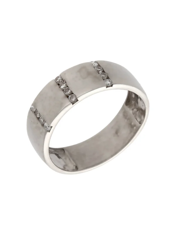 William May 9ct White Gold Diamond Set Band Ring