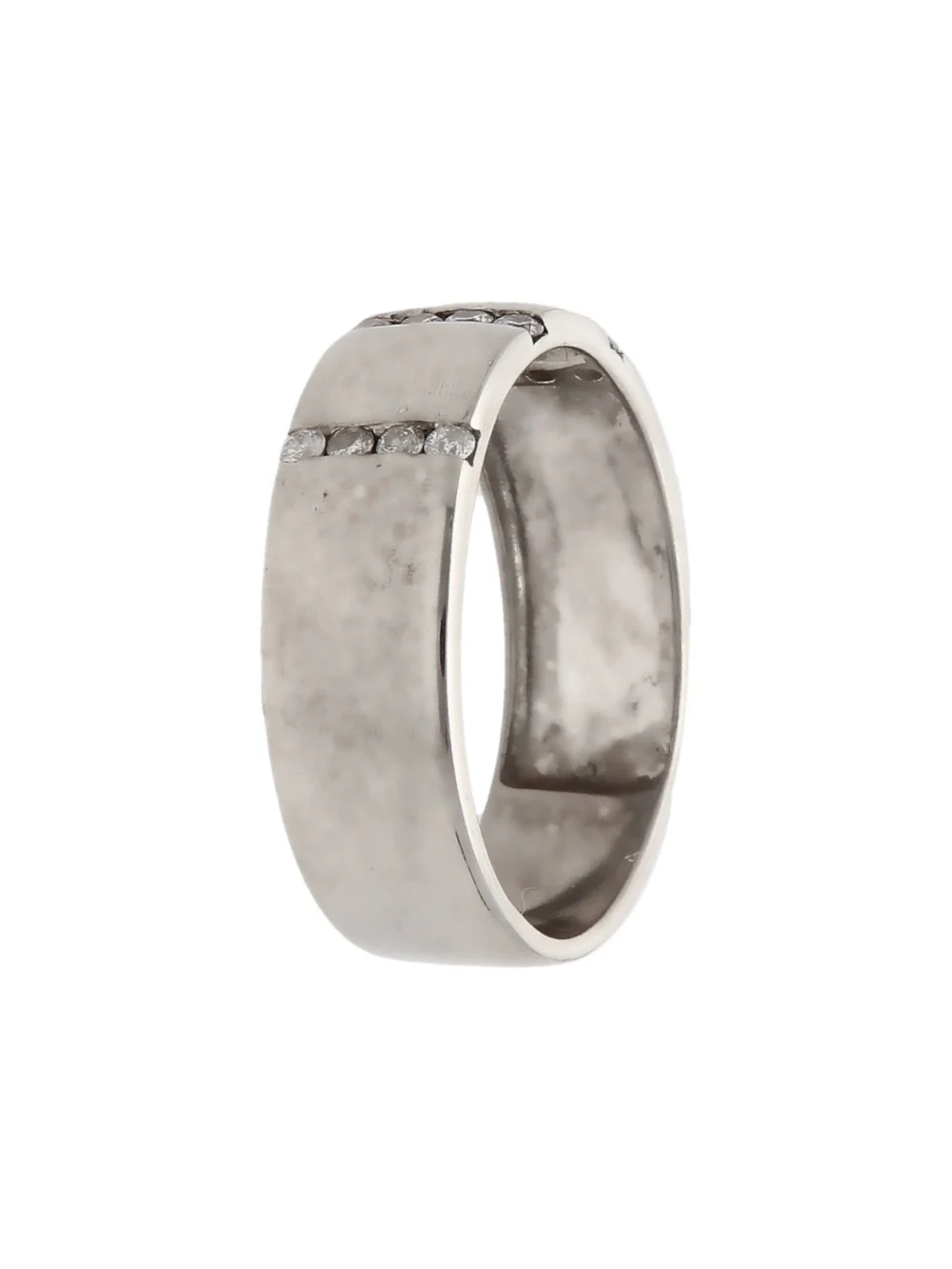 William May 9ct White Gold Diamond Set Band Ring, view 2