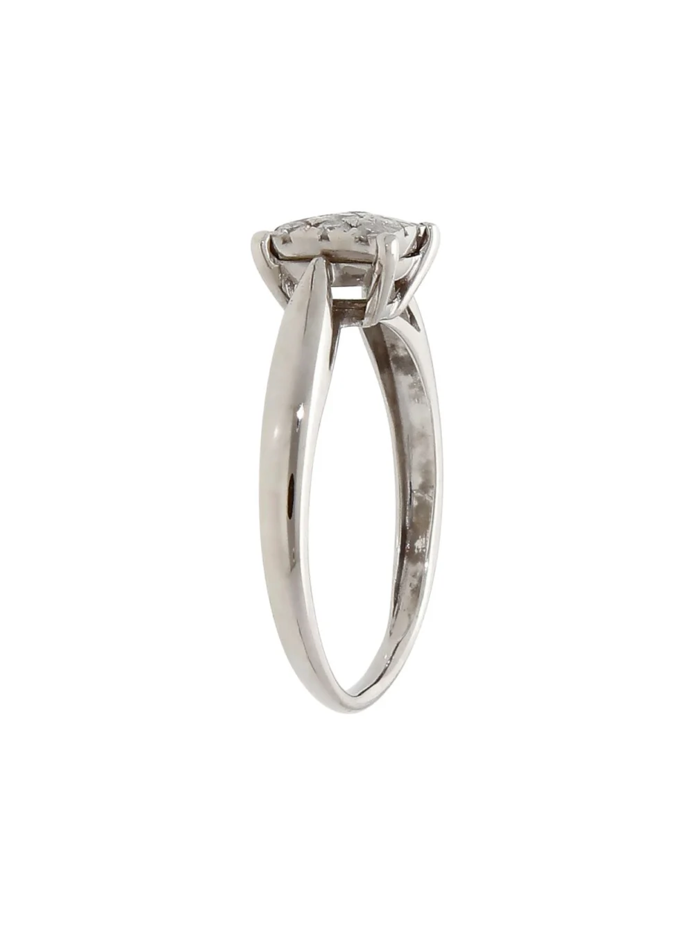 William May 9ct White Gold Diamond Square Cluster Ring, view 2