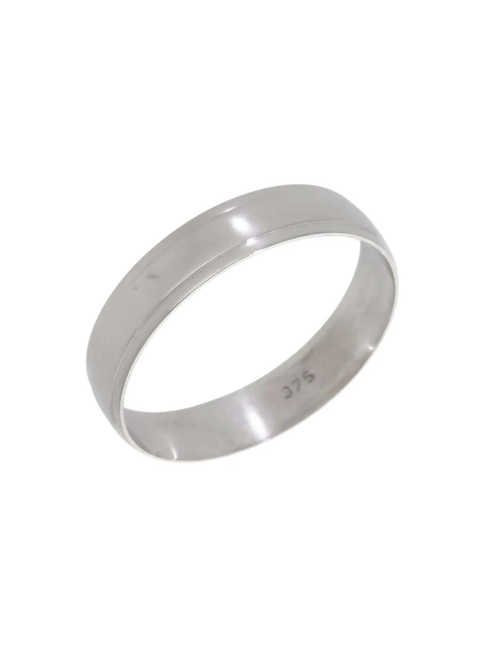 William May 9ct White Gold Edged 5mm Wedding Band Ring