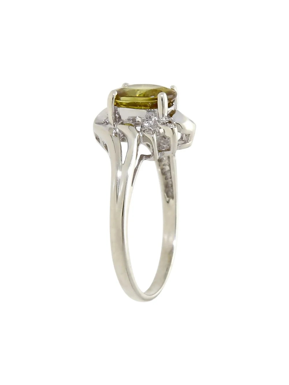 William May 9ct White Gold Grossular Garnet & Diamond Dress Ring, view 2