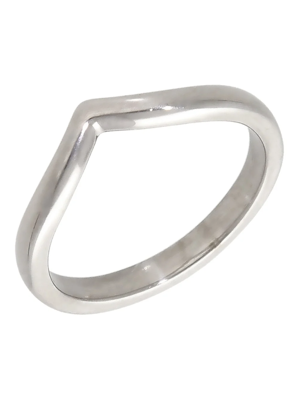 William May 9ct White Gold Half Wishbone Ring