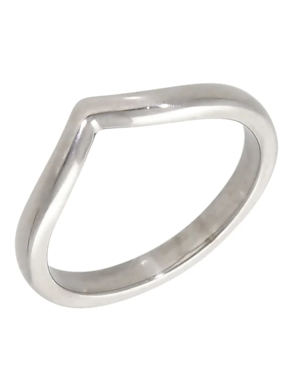 William May 9ct White Gold Half Wishbone Ring