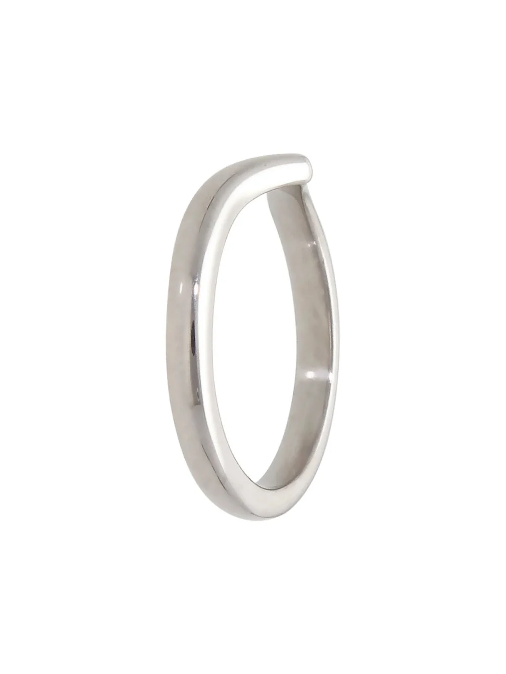 William May 9ct White Gold Half Wishbone Ring, view 2