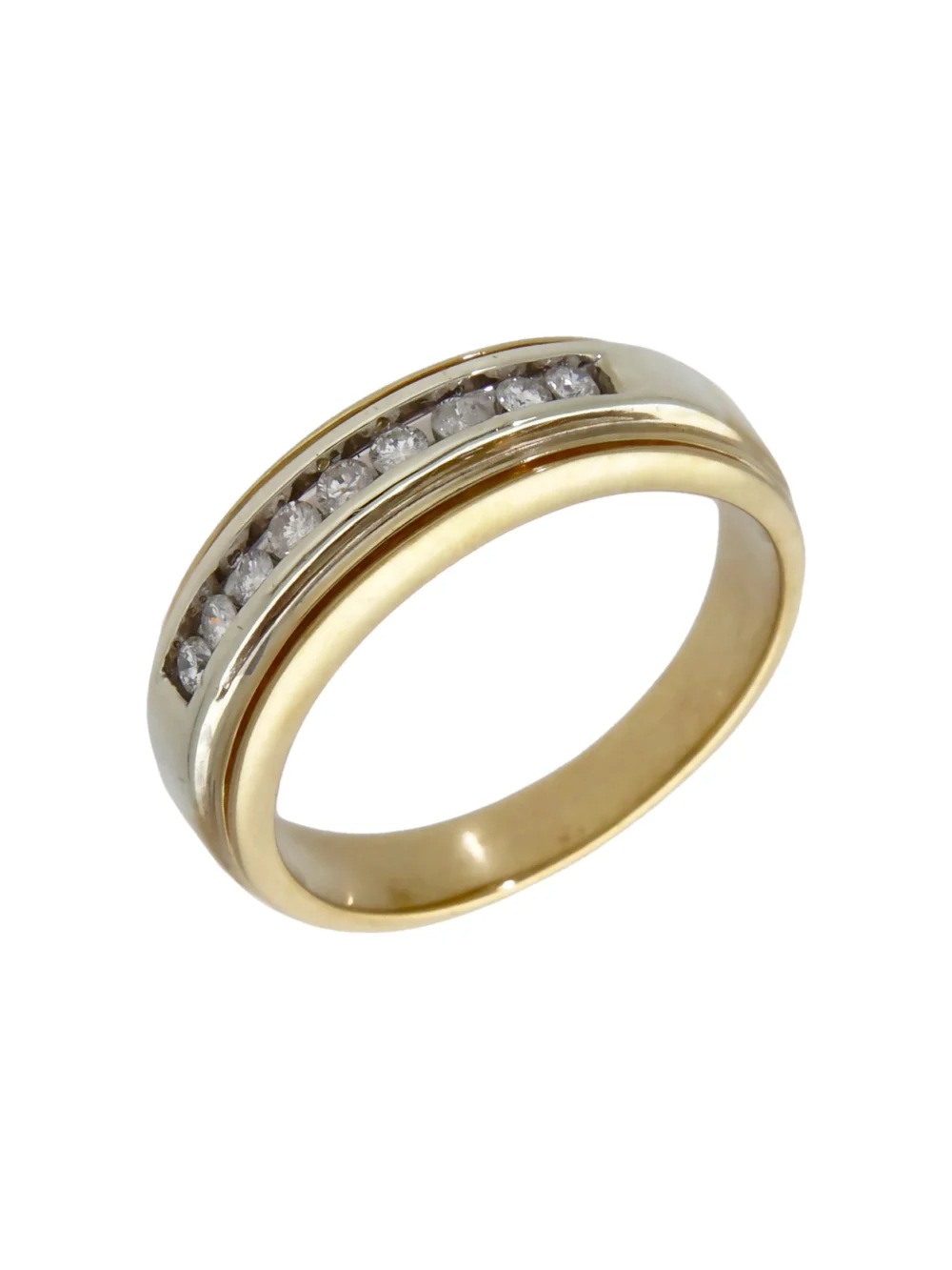 William May 9ct Yellow & White Gold 0.33ct Diamond Band Ring