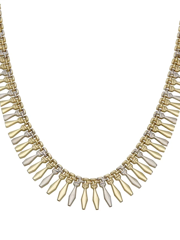 William May 9ct Yellow & White Gold 17" Cleopatra Style Necklet