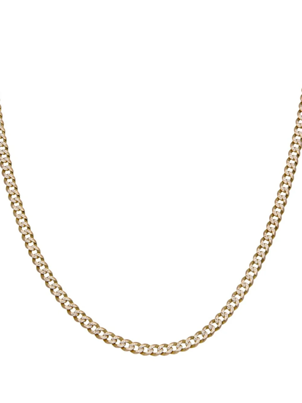 William May 9ct Yellow & White Gold 18.5" Curb Chain Necklace