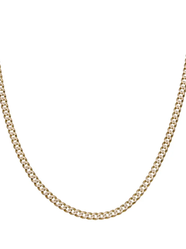 William May 9ct Yellow & White Gold 18.5" Curb Chain Necklace