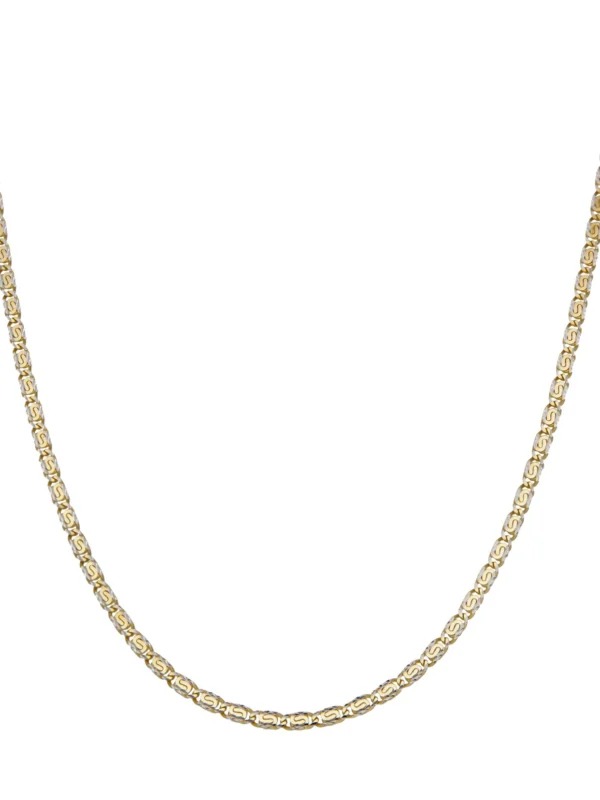 William May 9ct Yellow & White Gold 20" Fancy Link Chain Necklace