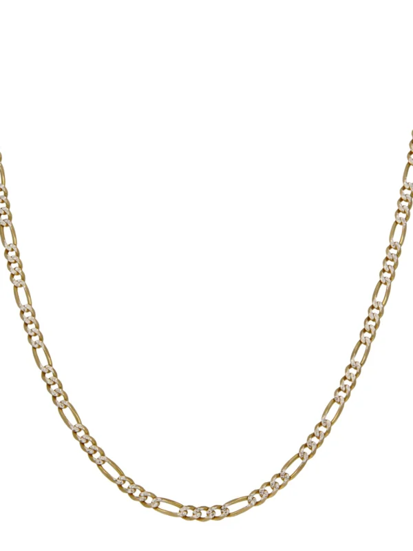 William May 9ct Yellow & White Gold 20" Figaro Chain Necklace