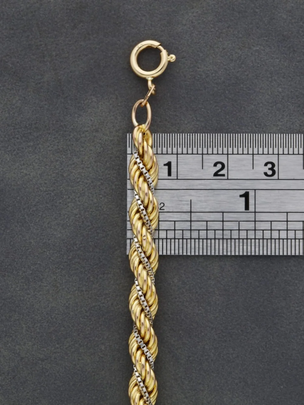 William May 9ct Yellow & White Gold 28" Rope Twist Chain Necklace, view 3
