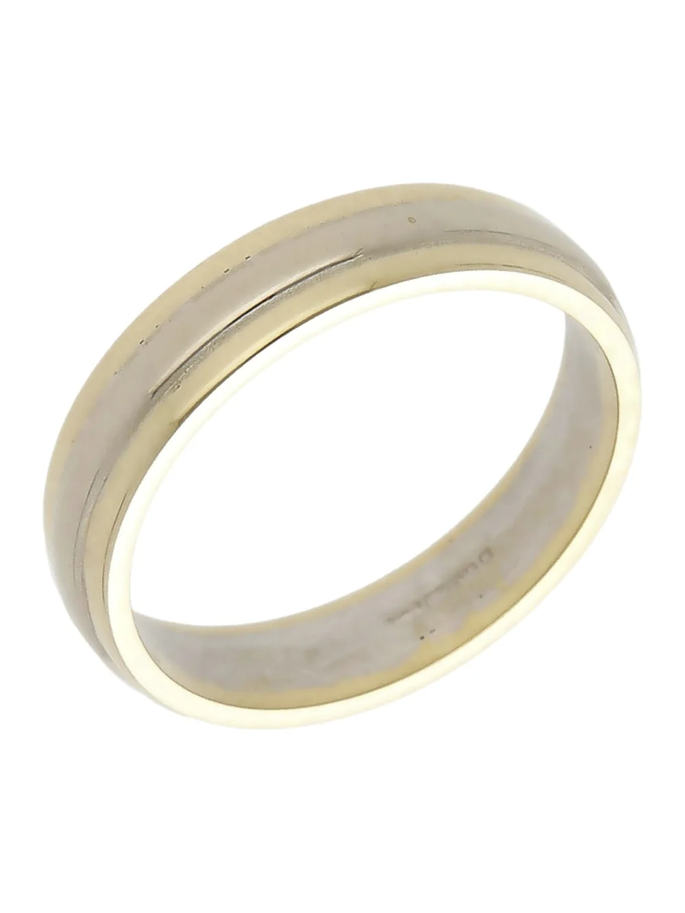William May 9ct Yellow & White Gold 4mm Wedding Band Ring