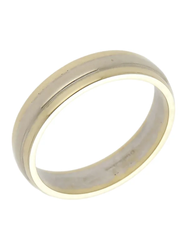 William May 9ct Yellow & White Gold 4mm Wedding Band Ring
