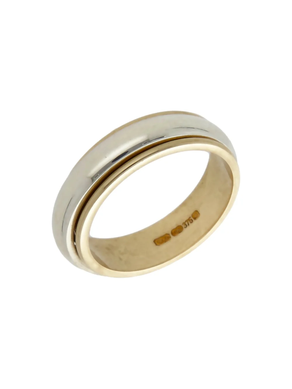 William May 9ct Yellow & White Gold 5mm Wedding Band Ring