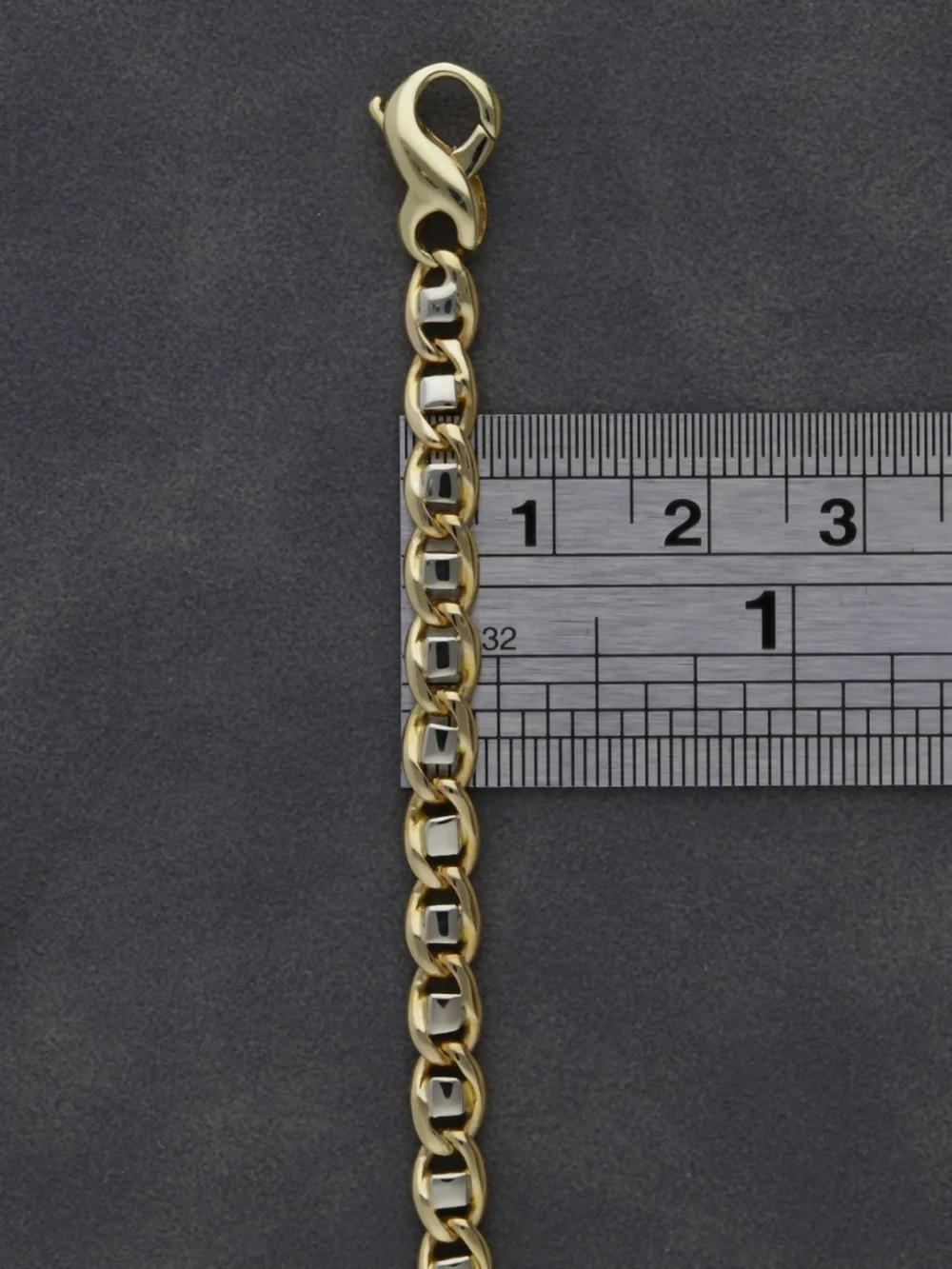 William May 9ct Yellow & White Gold Fancy Link Chain Necklace, view 3
