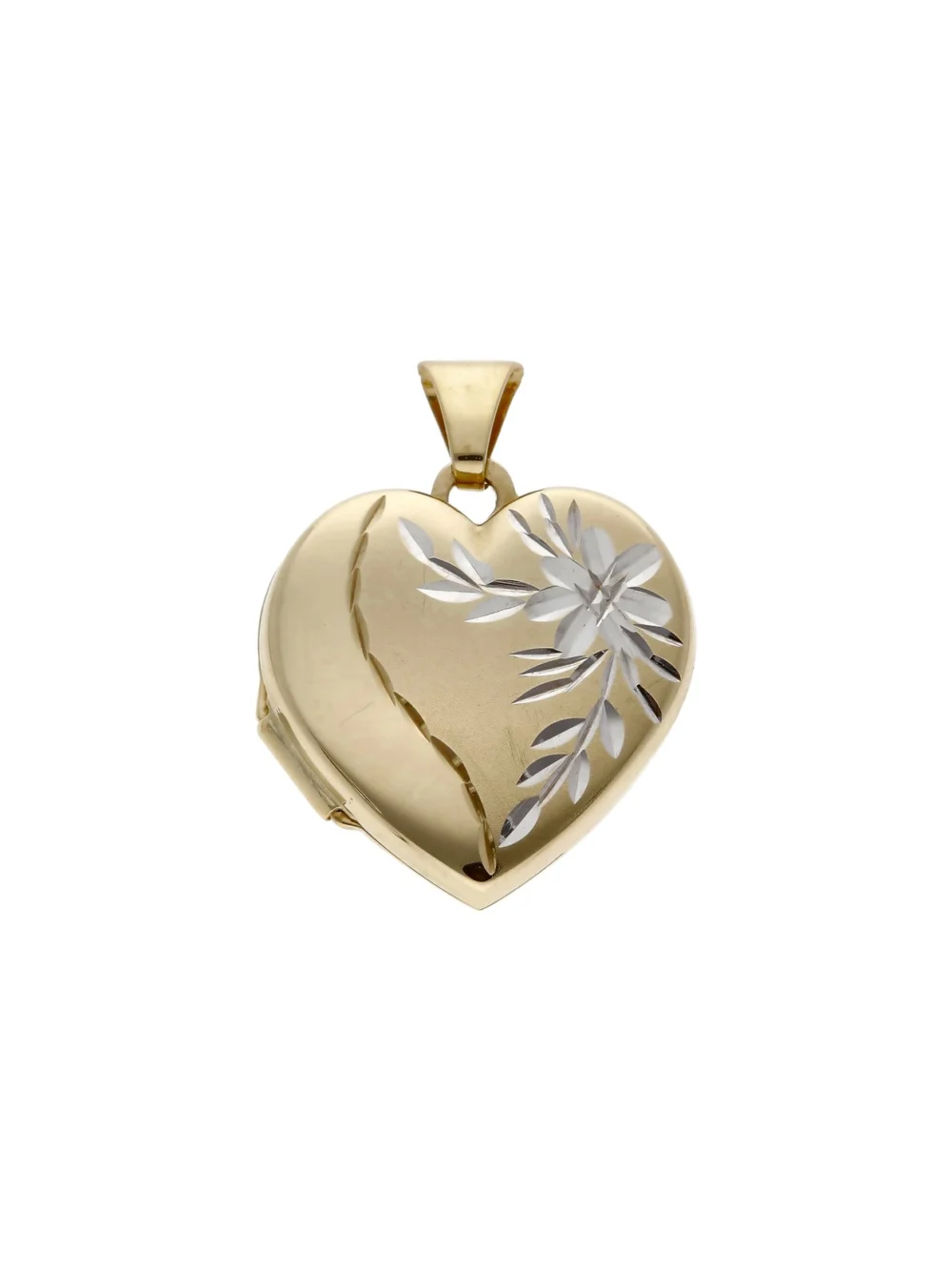 William May 9ct Yellow & White Gold Heart Locket Pendant