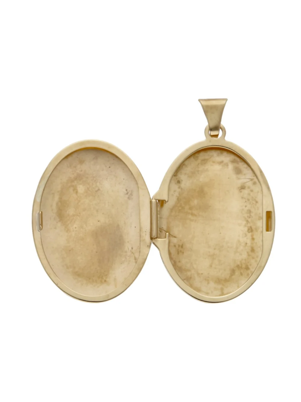 William May 9ct Yellow & White Gold Patterned Oval Locket Pendant, view 2
