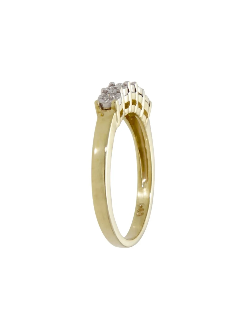 William May 9ct Yellow Gold 0.15ct Diamond 5 Stone Eternity Ring, view 2