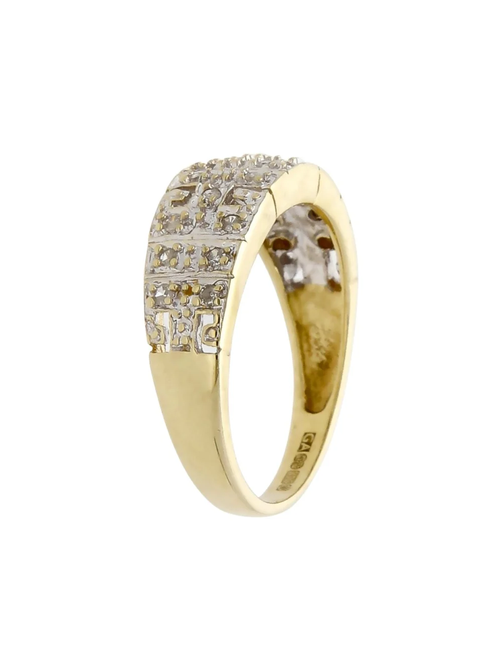 William May 9ct Yellow Gold 0.15ct Diamond Set Dress Ring, view 2