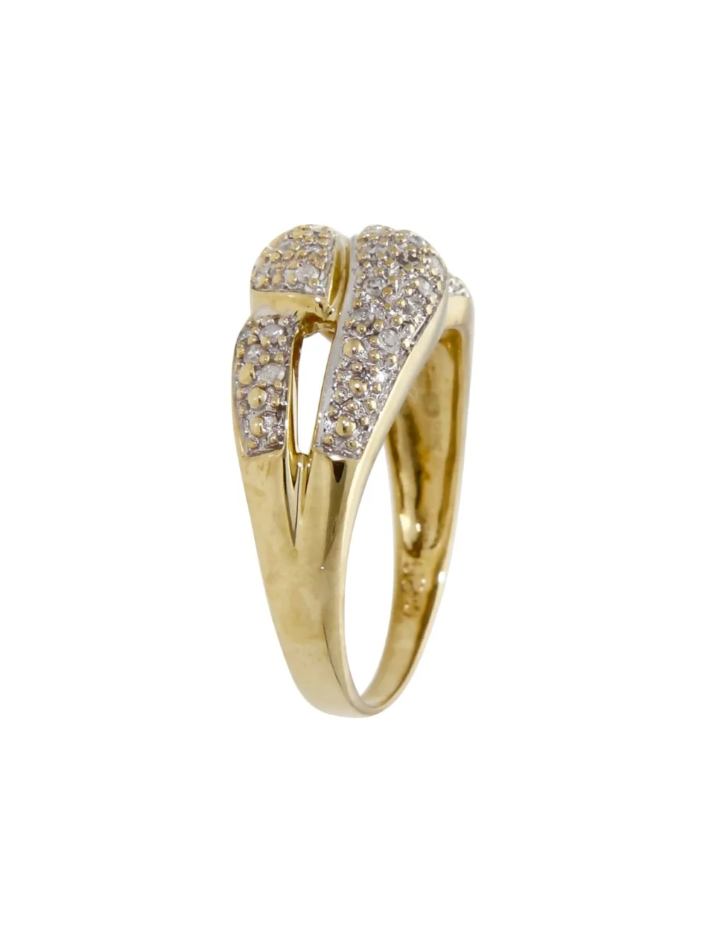 William May 9ct Yellow Gold 0.25ct Diamond Linked Knot Dress Ring, view 2