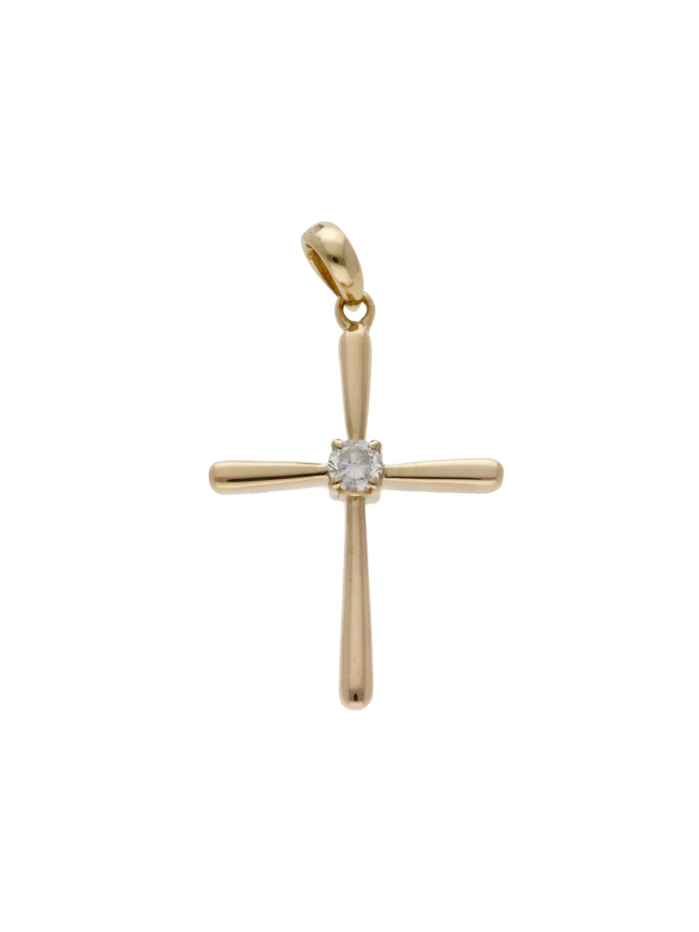 William May 9ct Yellow Gold 0.25ct Diamond Set Cross Pendant