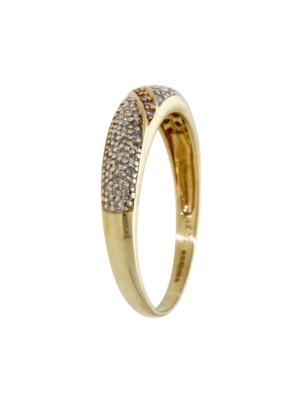 William May 9ct Yellow Gold 0.26ct Diamond Set Dress Ring, view 2