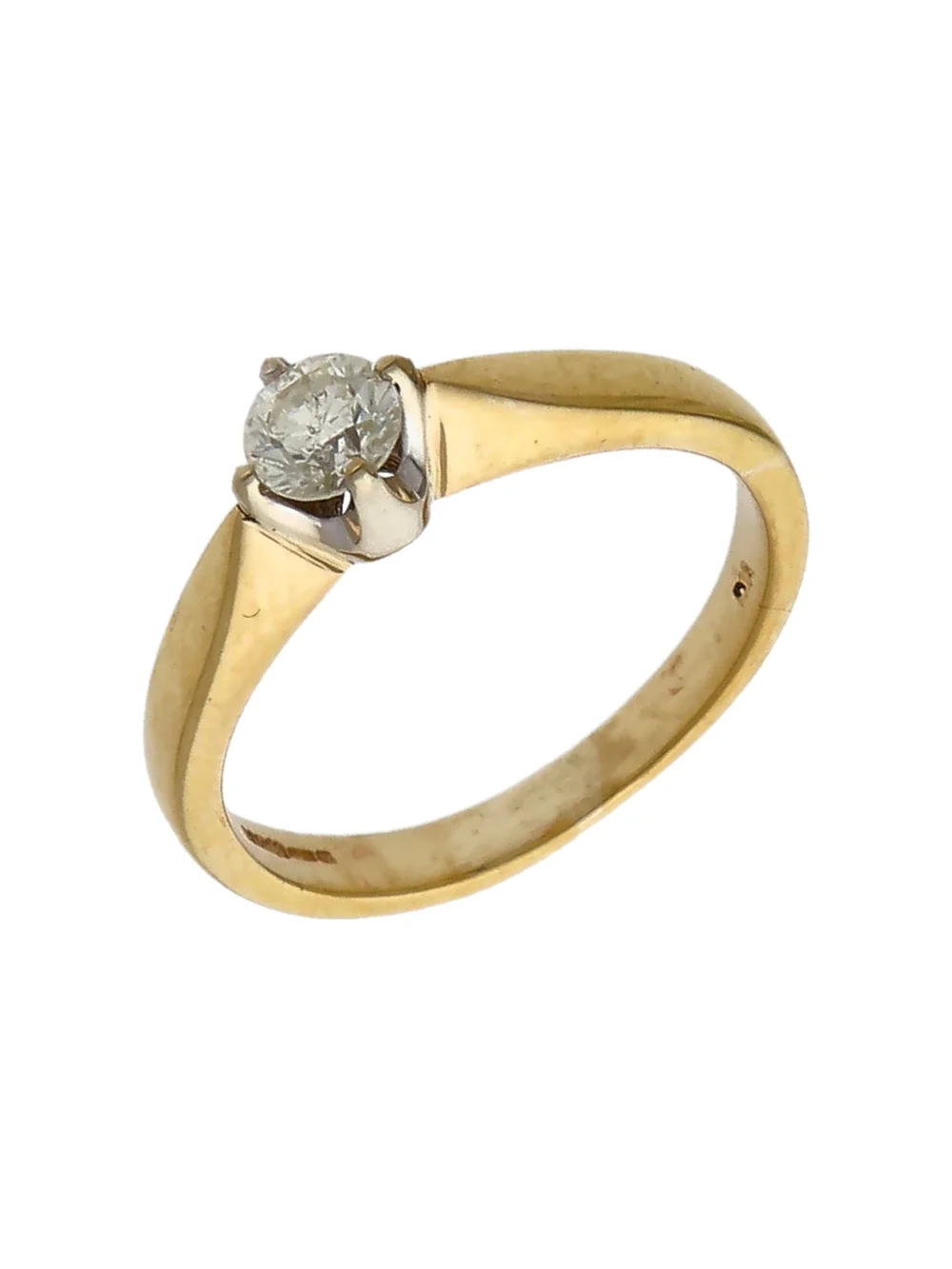 William May 9ct Yellow Gold 0.27ct Diamond Solitaire Ring