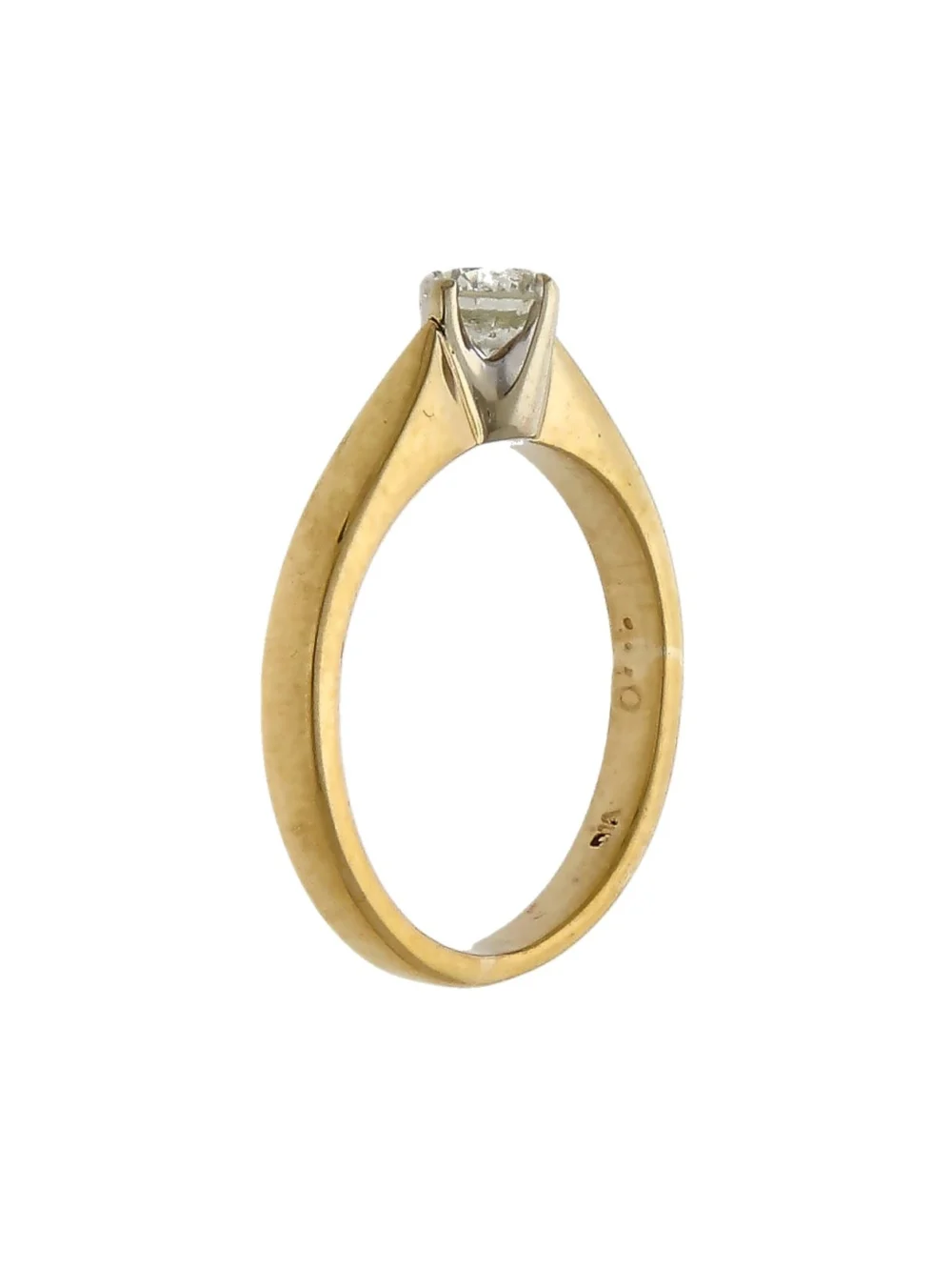 William May 9ct Yellow Gold 0.27ct Diamond Solitaire Ring, view 2