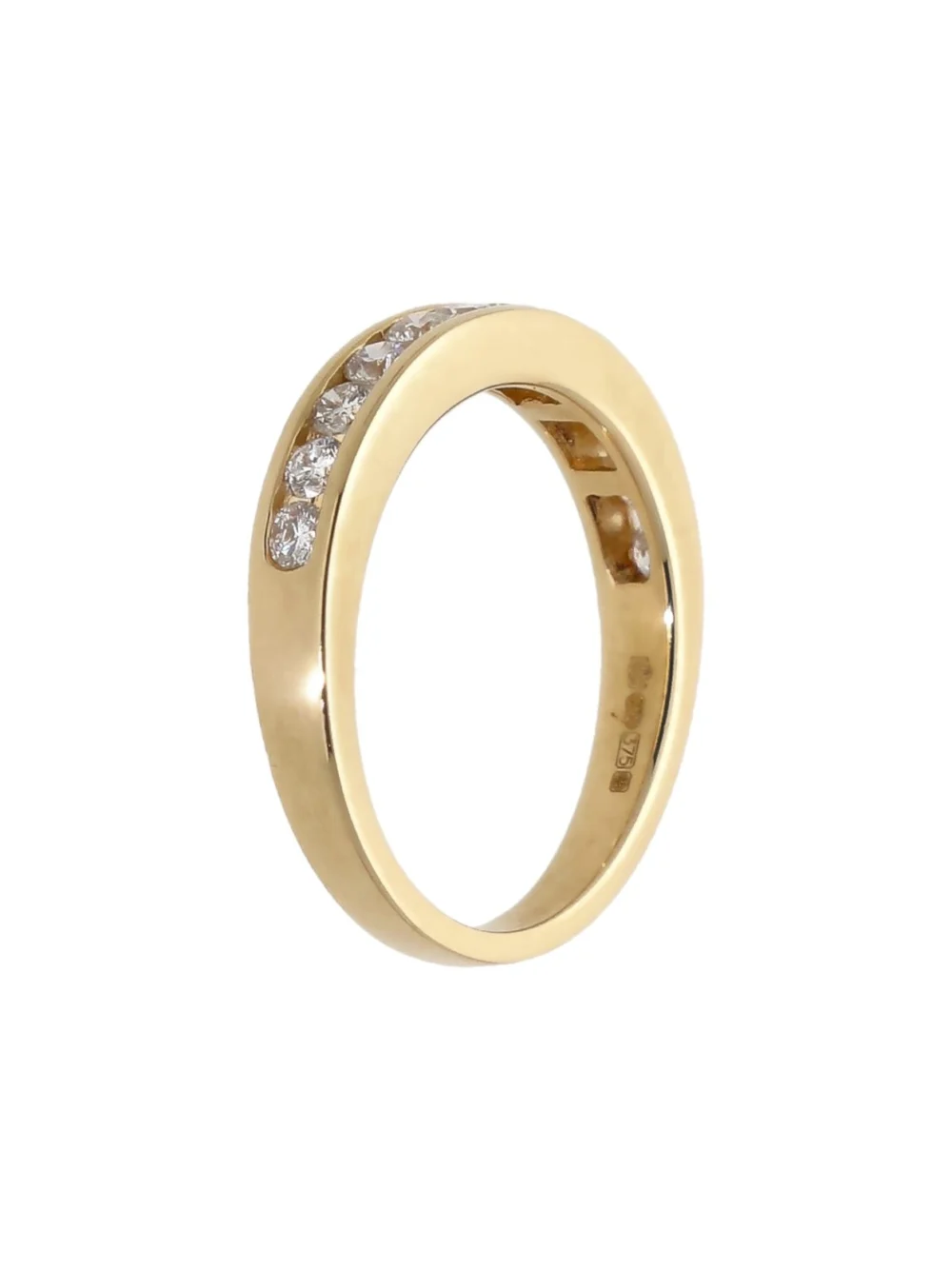 William May 9ct Yellow Gold 0.50ct Diamond Half Eternity Ring, view 2