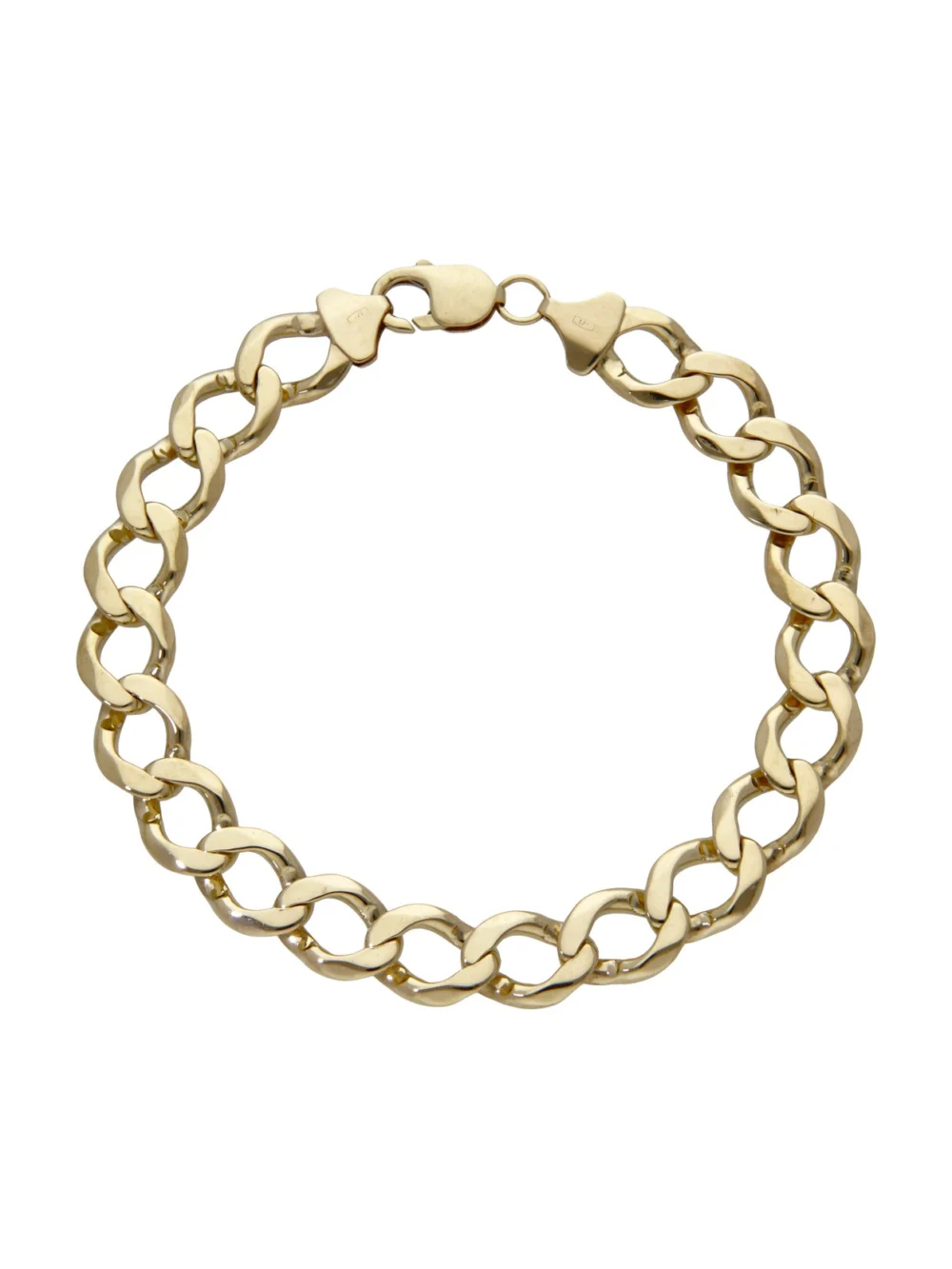 William May 9ct Yellow Gold 10" Heavy Curb Bracelet