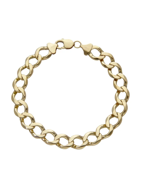 William May 9ct Yellow Gold 10" Heavy Curb Bracelet