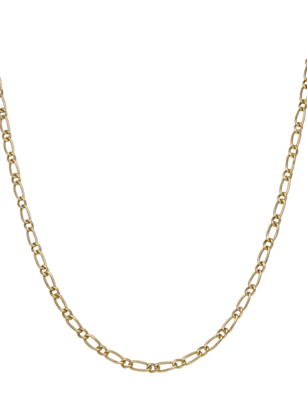 William May 9ct Yellow Gold 1:1 Long & Short Link Chain Necklace