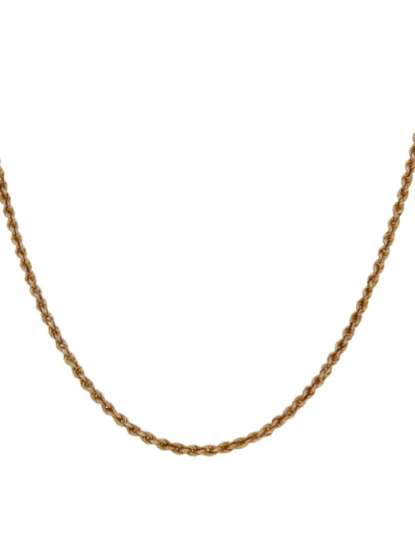 William May 9ct Yellow Gold 16" Hollow Rope Chain Necklace
