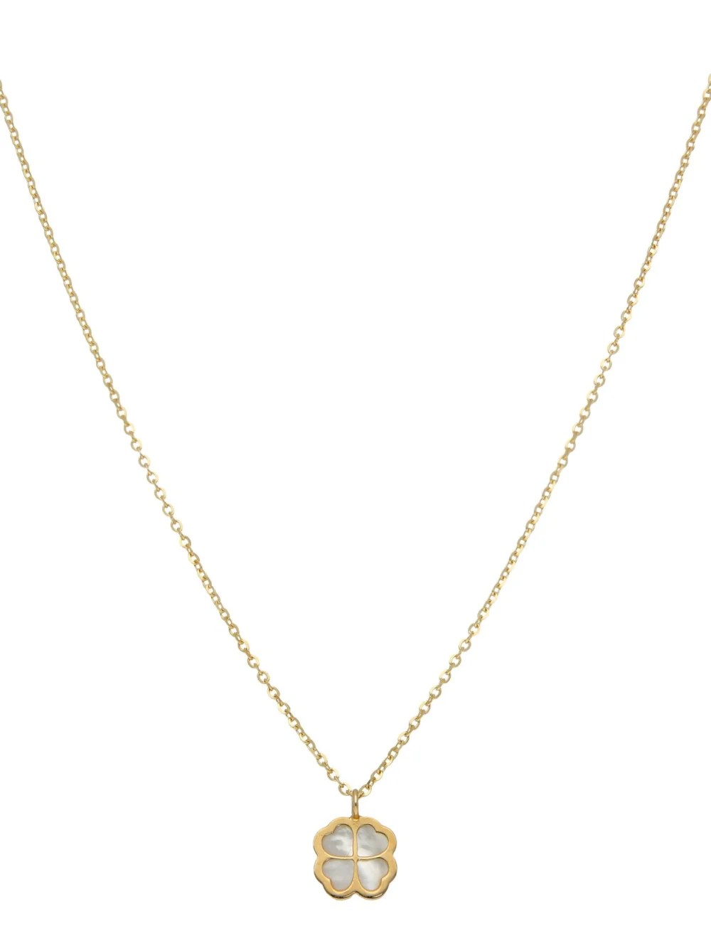 William May 9ct Yellow Gold 16" Mother of Pearl Petal Necklace