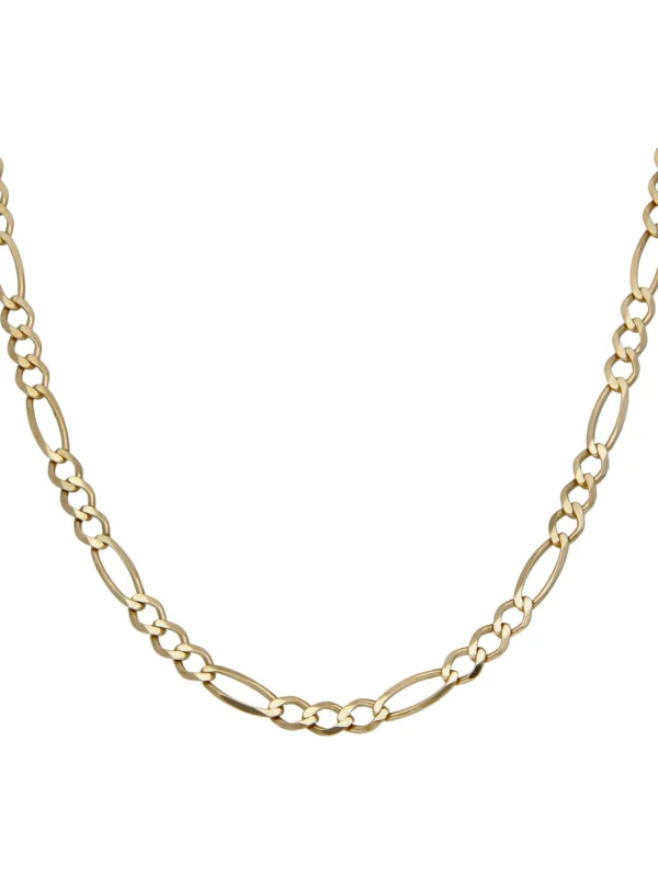 William May 9ct Yellow Gold 17.5" Figaro Chain Necklace
