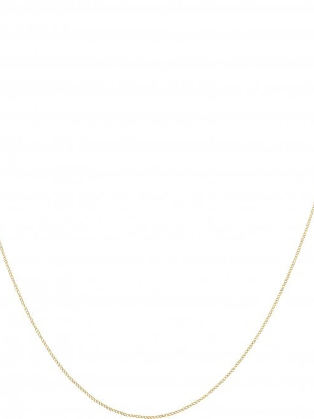 William May 9ct Yellow Gold 18" Diamond-Cut Fine Curb Chain Necklace