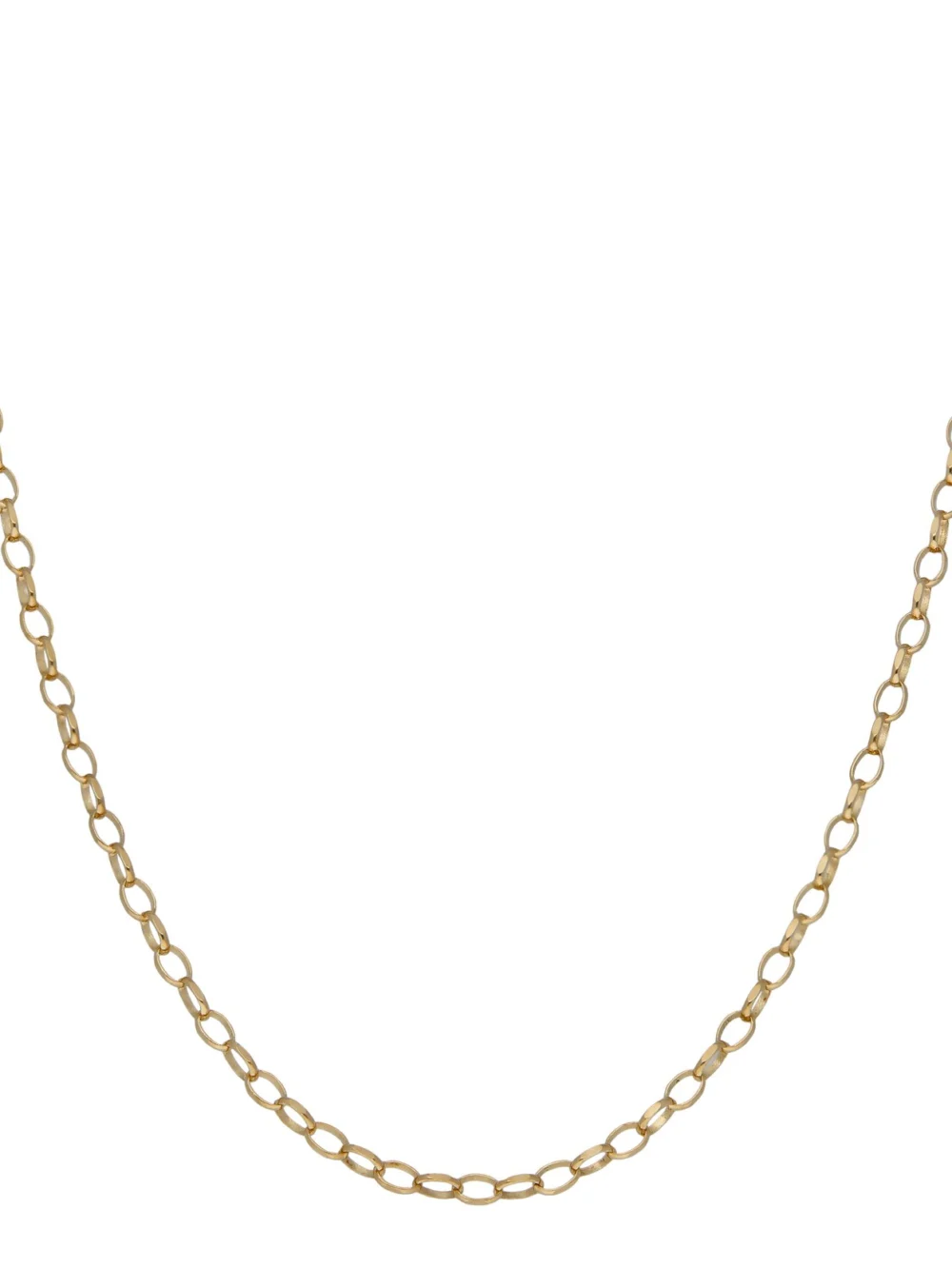 William May 9ct Yellow Gold 18" Faceted Belcher Chain Necklace