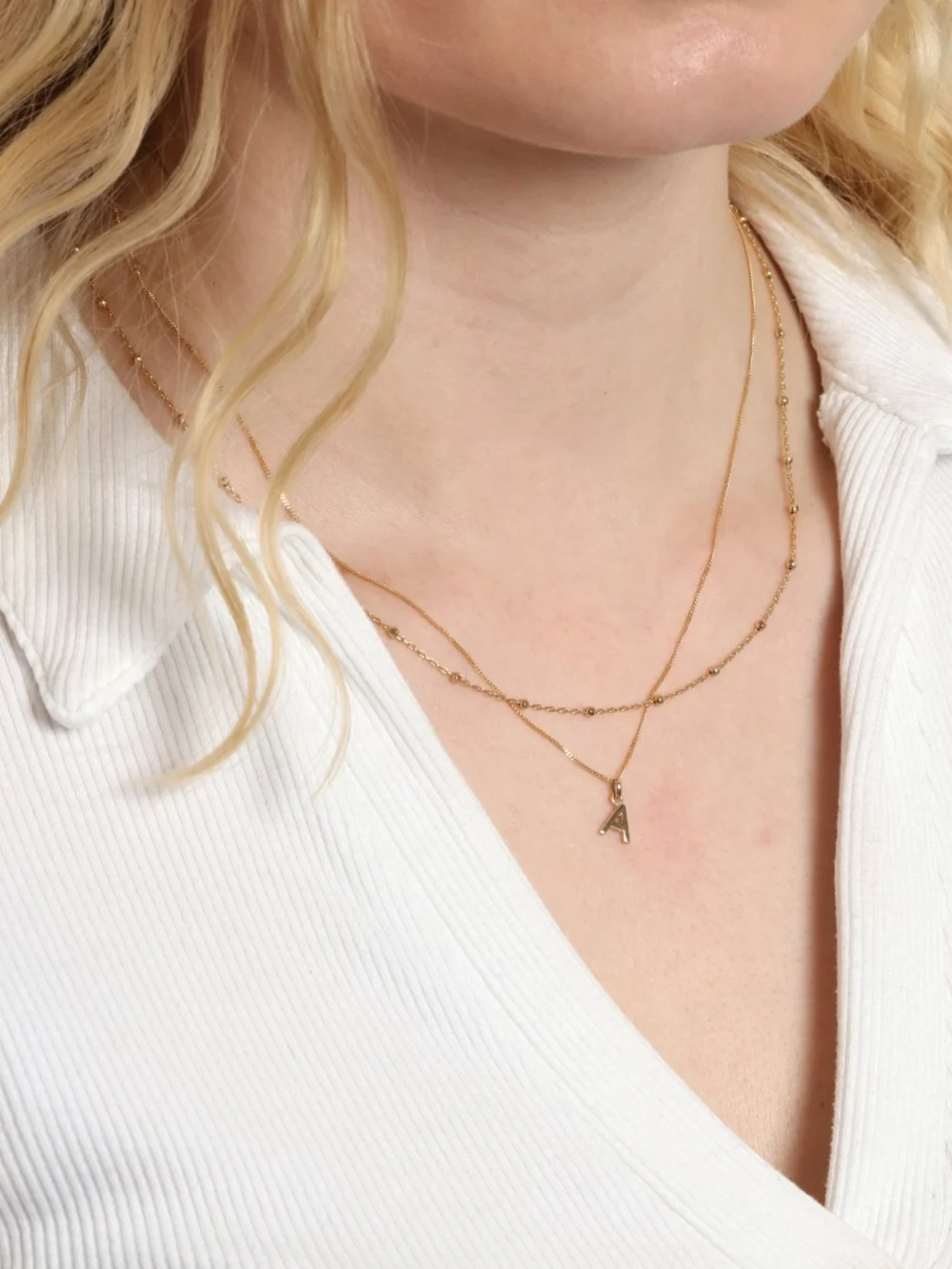William May 9ct Yellow Gold 18 Inch Bobble Station Satellite Necklace, view 4