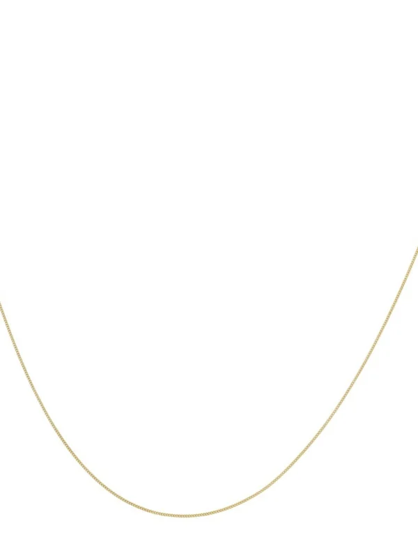William May 9ct Yellow Gold 18 Inch Fine Diamond-Cut Curb Chain