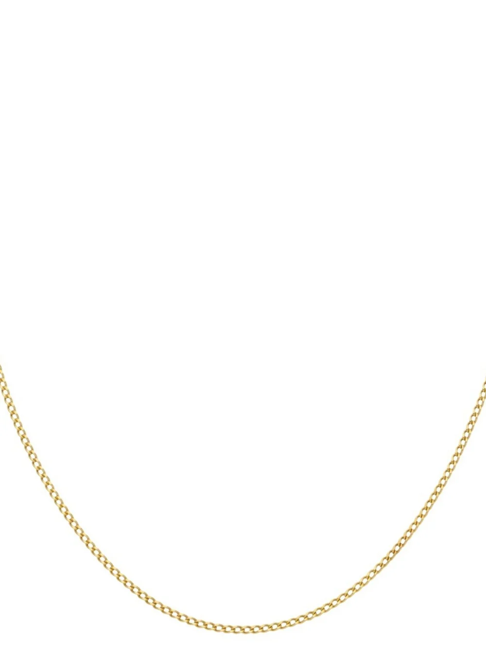 William May 9ct Yellow Gold 18 Inch Hollow Slim Curb Link Chain Necklace