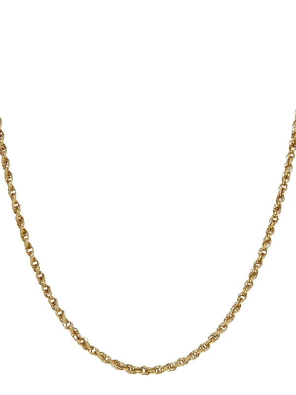 William May 9ct Yellow Gold 18" P.o.w Twist Link Chain Necklace