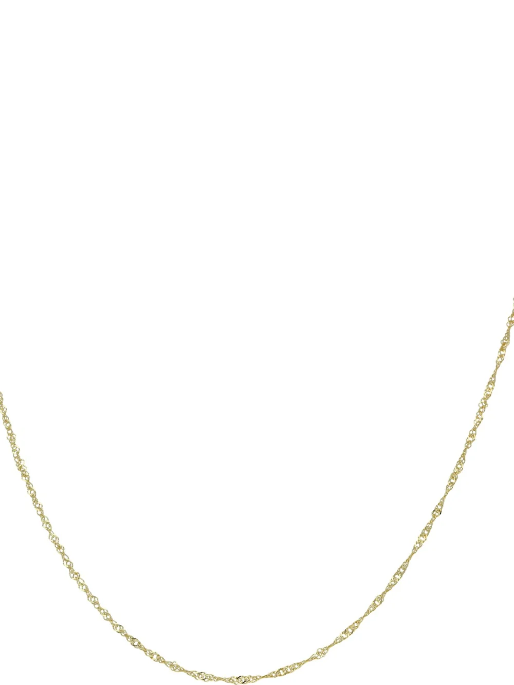 William May 9ct Yellow Gold 18" Singapore Twisted Curb Chain Necklace