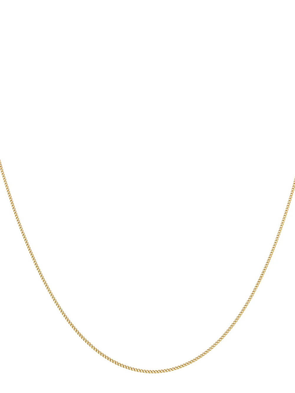 William May 9ct Yellow Gold 18" Slim Diamond-Cut Curb Chain Necklace