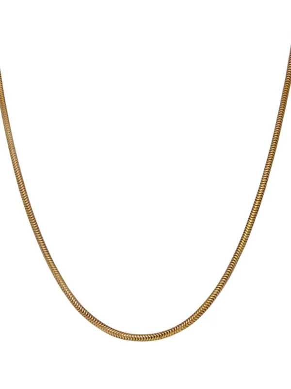 William May 9ct Yellow Gold 18" Snake Link Chain Necklace