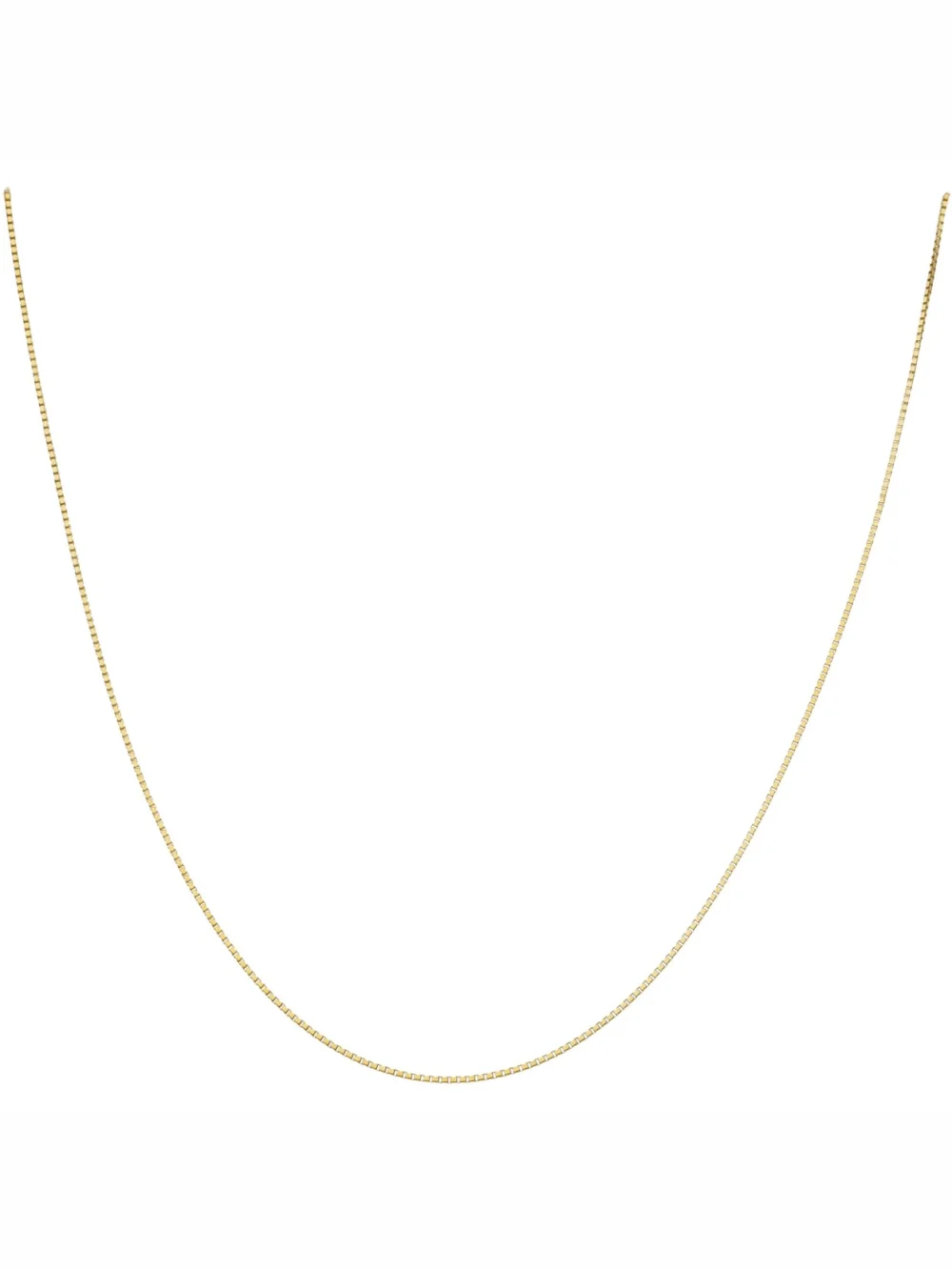 William May 9ct Yellow Gold 18" Venetian Box Link Chain Necklace
