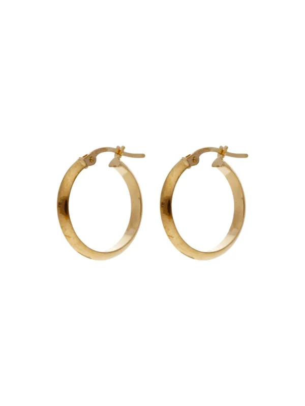 William May 9ct Yellow Gold 18mm Polished Hoop Creole Earrings
