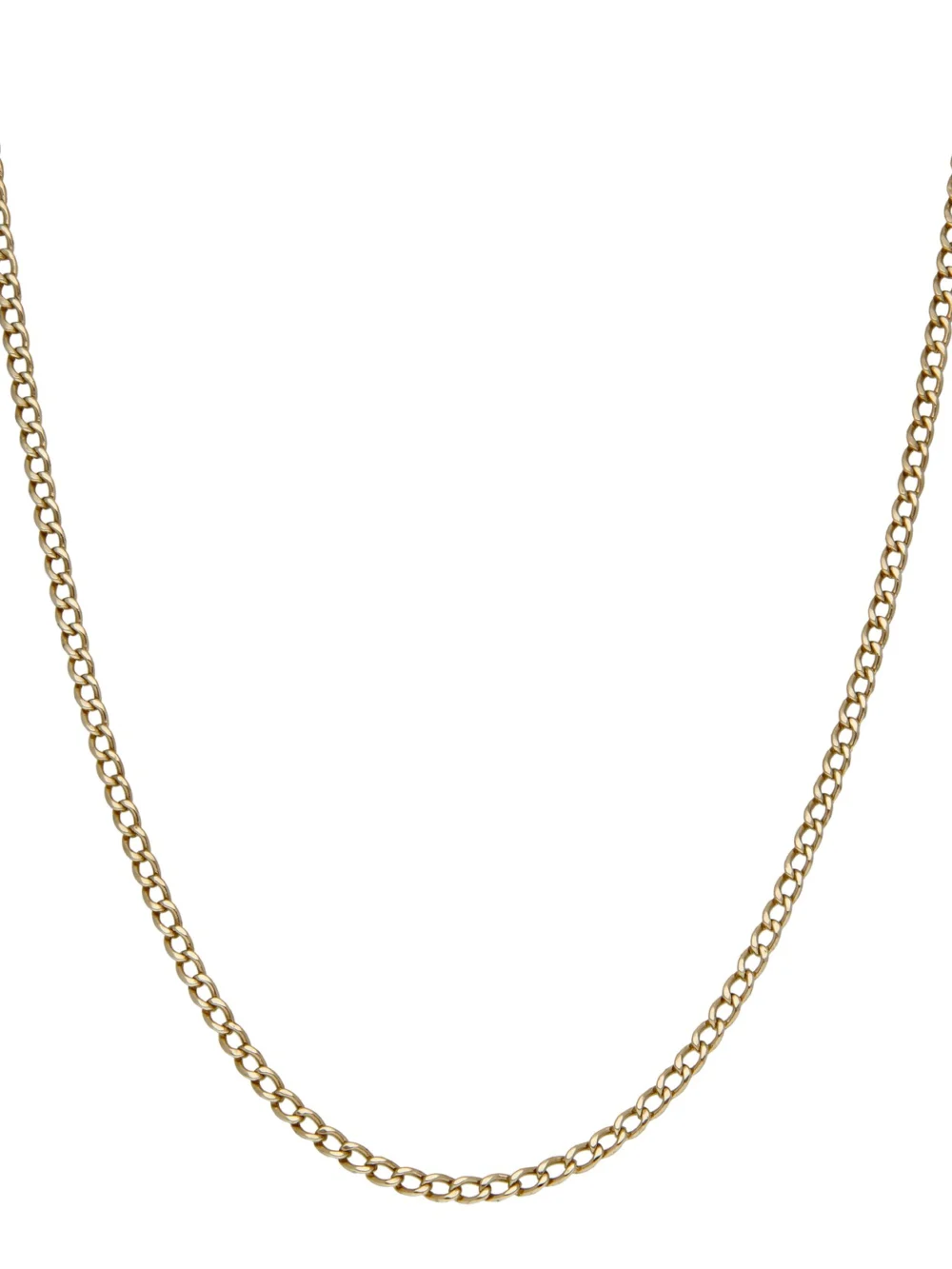 William May 9ct Yellow Gold 19" Hollow Curb Chain Necklace