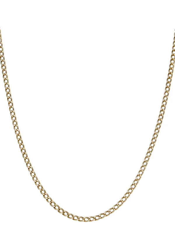 William May 9ct Yellow Gold 19" Hollow Curb Chain Necklace