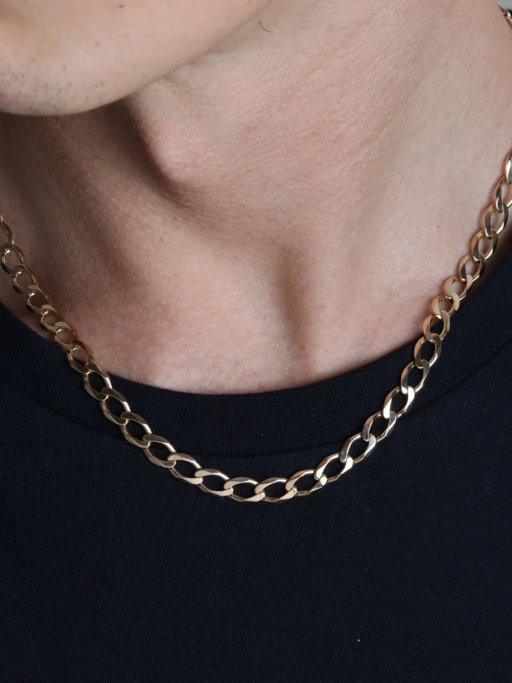 William May 9ct Yellow Gold 19 Inch Curb Chain Necklace, view 3
