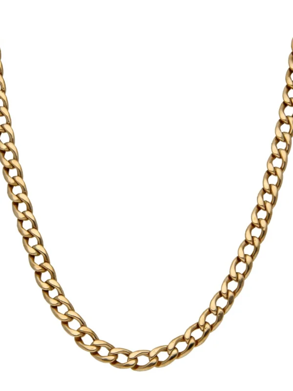 William May 9ct Yellow Gold 19 Inch Hollow Curb Chain Necklace
